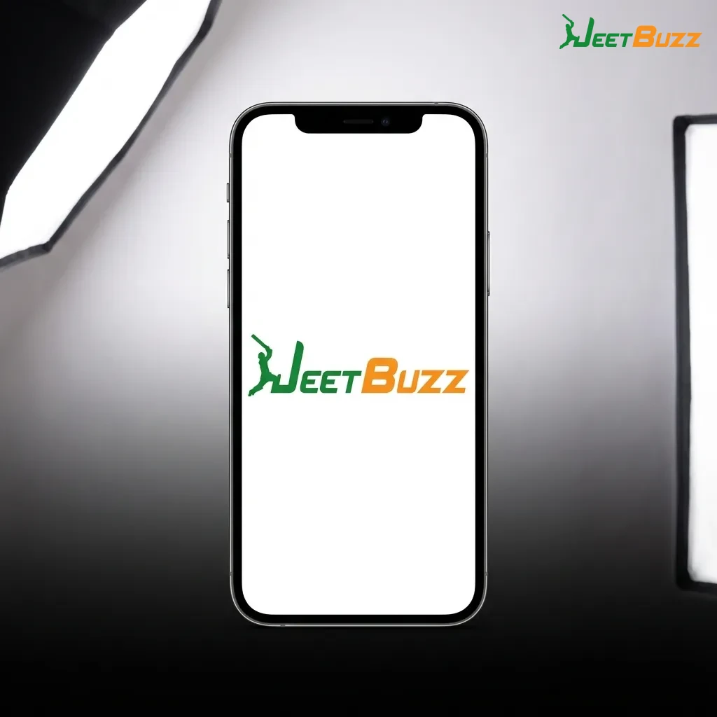 Jeetbuzz Bangladesh app showing dark-themed interface with bottom navigation menu for sports, live casino, and slots sections