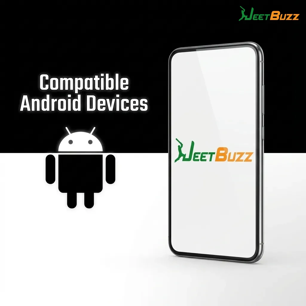 List of compatible Android smartphone models including Samsung Galaxy, Xiaomi Redmi, Realme, Oppo, Vivo, Infinix, and Walton devices — Jeetbuzz in Bangladesh