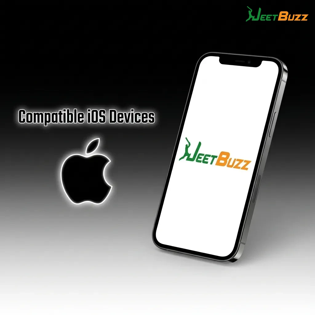 List of compatible iOS devices including iPhone X through 15 series, iPad Air, iPad Pro, and iPad Mini models — Jeetbuzz in Bangladesh
