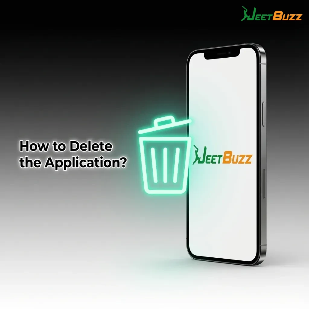 Android or iOS user removing app icon from home screen to uninstall betting application — Jeetbuzz in Bangladesh