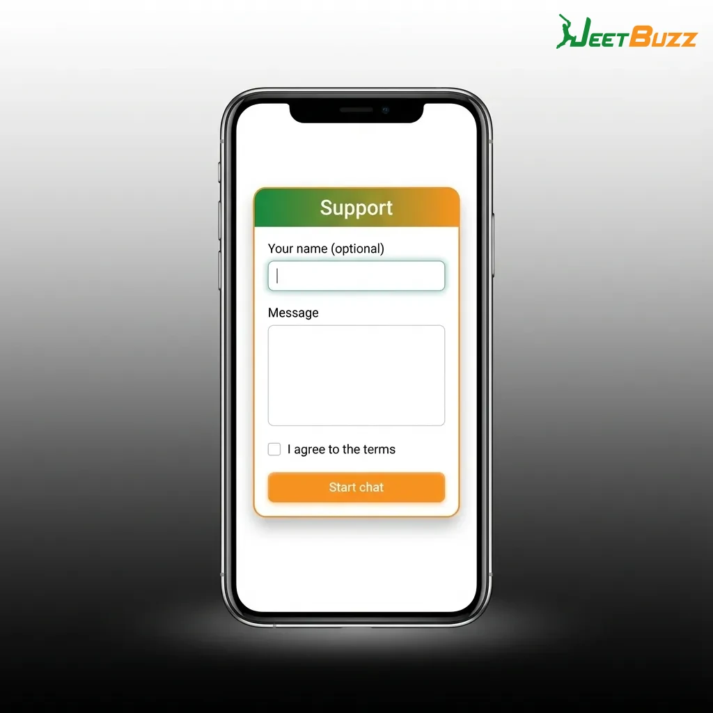 Screenshot of Jeetbuzz Bangladesh mobile app login screen showing credential entry fields and login button on smartphone display