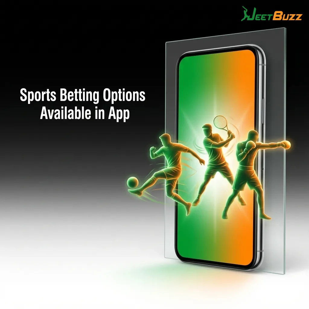 Jeetbuzz Bangladesh app sports betting menu showing cricket, football, tennis, basketball, and esports options available.