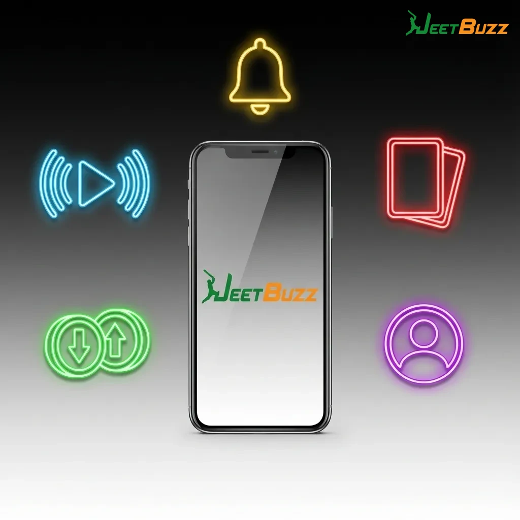 Jeetbuzz mobile app interface showing betting options, casino games, and local payment methods for Bangladesh users