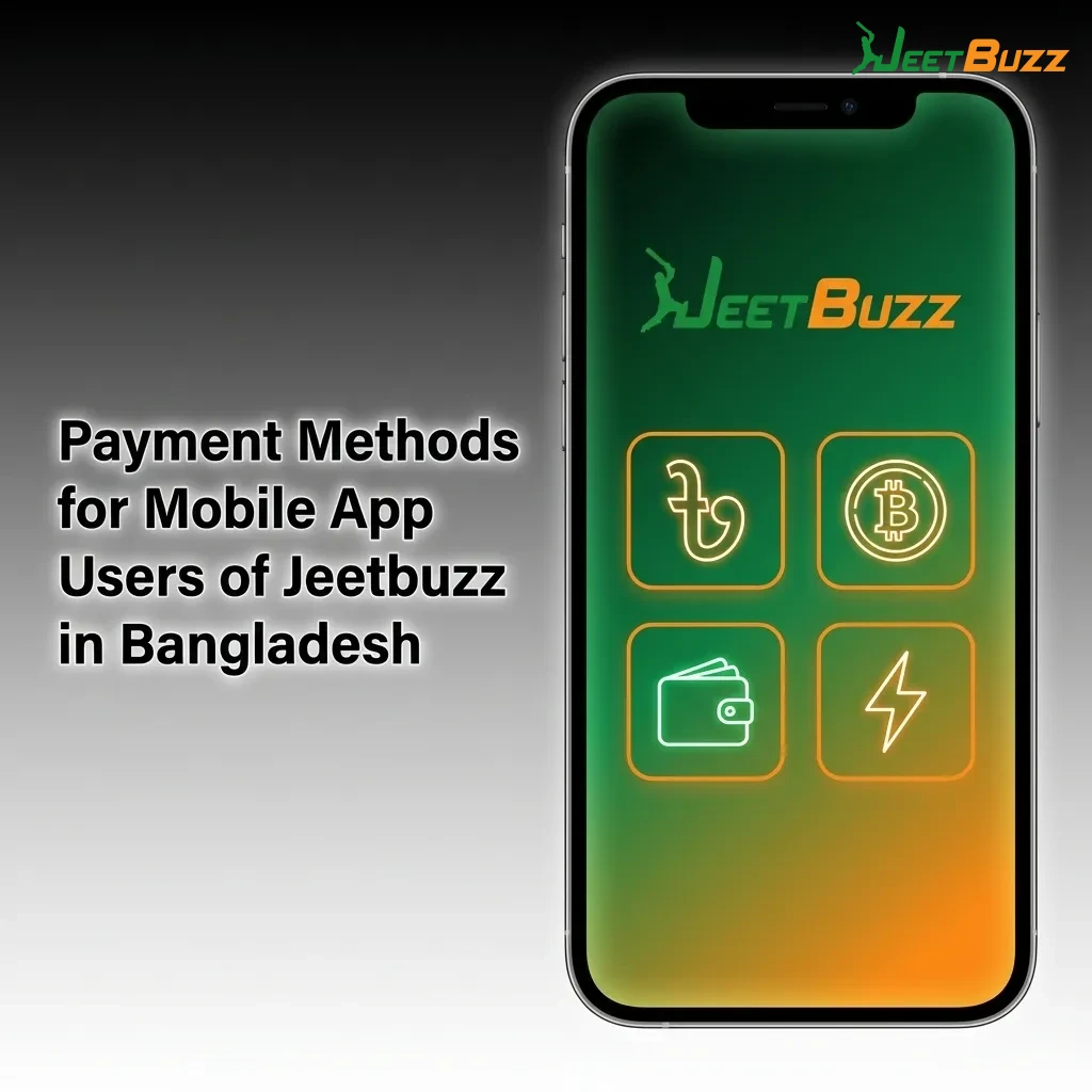 Jeetbuzz Bangladesh mobile app payment methods including bKash, Nagad, Rocket, bank transfer, Visa, Mastercard, and cryptocurrency
